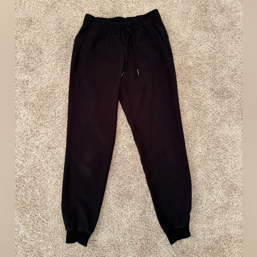 Lululemon Black Track Joggers with Elastic Waistband